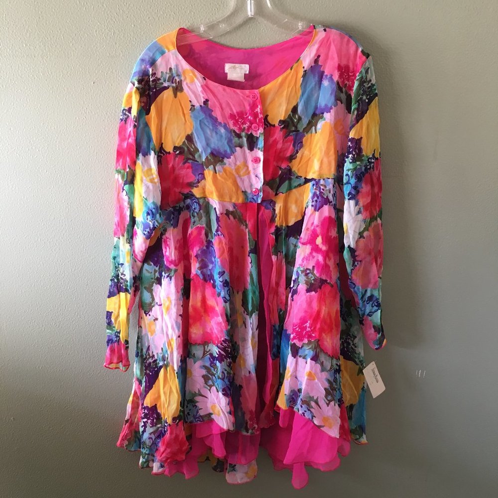 NEW gottex floral swimsuit coverup